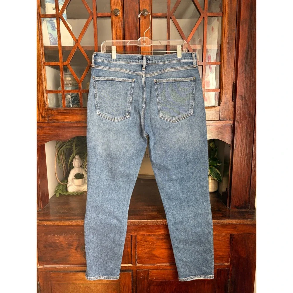 AGOLDE Nico High Rise Slim Fit Distressed Jeans Blue Size 31